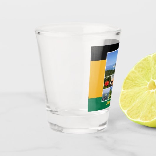 Jamaica Photo Collage Shot Glas (Links)