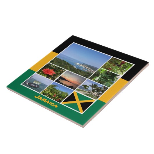 Jamaica Photo Collage Tegeltje (Zijkant)