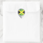 Jamaica Pin Locatie Vlag Ronde Sticker (Tas)