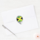 Jamaica Pin Locatie Vlag Ronde Sticker (Envelop)