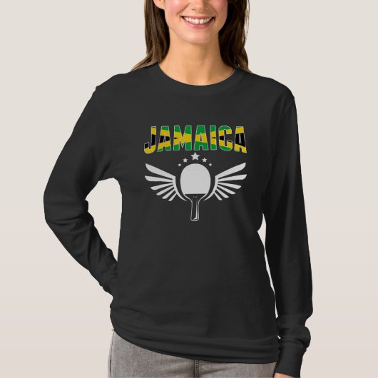 Jamaica Ping Pong Jamaican Table Tennis Suppor T-shirt (Voorkant)