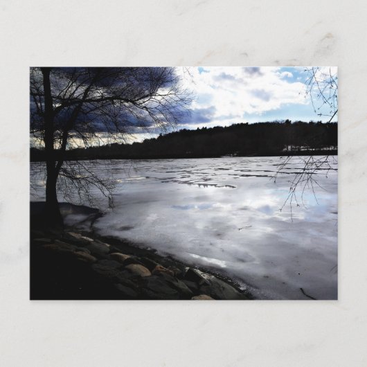 Jamaica Pond, Jamaica Plains, bevroren Briefkaart (Voorkant)