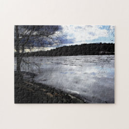 Jamaica Pond, Jamaica Plains, bevroren Legpuzzel