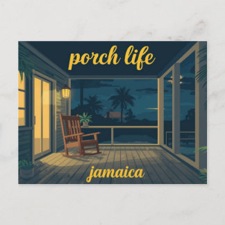 Jamaica Porch life evening Briefkaart