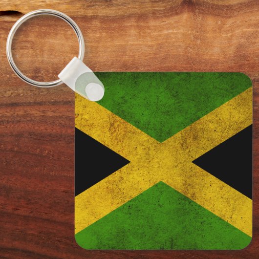 Jamaica Proud Jamaicans - Reggae Rasta Flag Sleutelhanger (Voorkant)