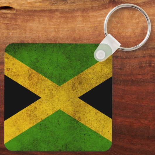 Jamaica Proud Jamaicans - Reggae Rasta Flag Sleutelhanger (Achterkant)