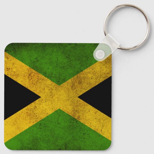 Jamaica Proud Jamaicans - Reggae Rasta Flag Sleutelhanger (Achterkant)
