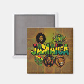 Jamaica proud magnet with jamaican colors (Voorkant / Achterkant)