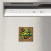 Jamaica proud magnet with jamaican colors (Insitu (Vaatwasser))