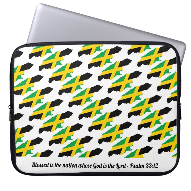 JAMAICA Psalm 33:12 naadloze natielaptop Laptop Sleeve (Voorkant)