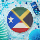 Jamaica Puerto Rico Flag | Jamaicaanse PR-vlag Papieren Bordje (Feest)