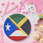 Jamaica Puerto Rico Flag | Jamaicaanse PR-vlag Papieren Bordje (Feest)