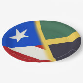 Jamaica Puerto Rico Flag | Jamaicaanse PR-vlag Papieren Bordje (Gekanteld)