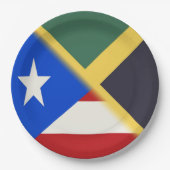 Jamaica Puerto Rico Flag | Jamaicaanse PR-vlag Papieren Bordje (Voorkant)
