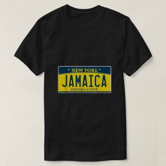 Jamaica Queens NY New York, licentie Pl T-shirt (Design voorkant)