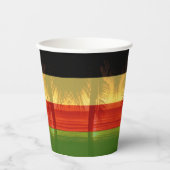 Jamaica Rasta Caribbean Beach Palm Tree Papieren Bekers (Voorkant)