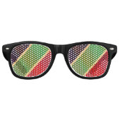 Jamaica Rasta Colors Caribbean Vacation Retro Zonnebril (Voorkant)