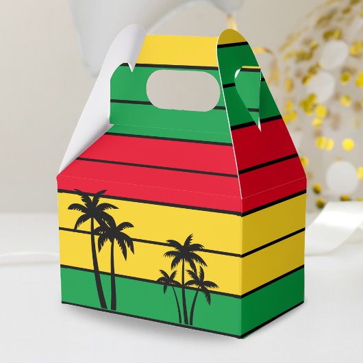 Jamaica Rasta Colors Island Palm Trees Jamaican Bedankdoosjes