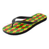 Jamaica Rasta Flag Colors Diamond Patterned Teenslippers (Schuin)