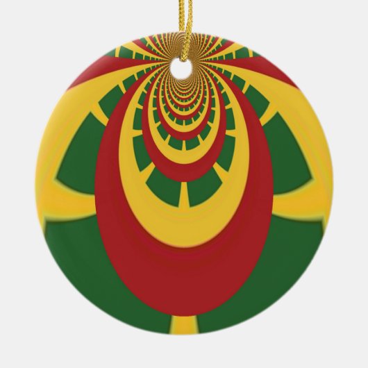 Jamaica Rasta Keramisch Ornament (Voorkant)