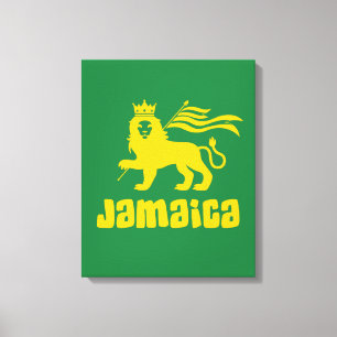 Jamaica Rasta Leeuw Canvas Afdruk