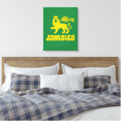 Jamaica Rasta Leeuw   Canvas Afdruk (Insitu (Slaapkamer))
