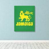 Jamaica Rasta Leeuw   Canvas Afdruk (Insitu (Houten vloer))