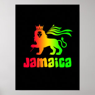 Jamaica Rasta Leeuw  Poster