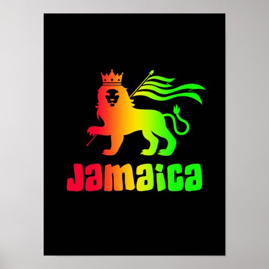 Jamaica Rasta Leeuw  Poster (Voorkant)