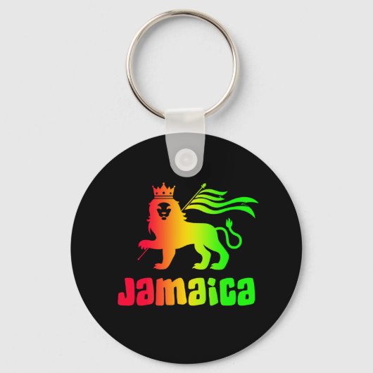 Jamaica Rasta Leeuw Sleutelhanger (Voorkant)