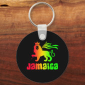 Jamaica Rasta Leeuw Sleutelhanger (Voorkant)
