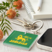 Jamaica Rasta Leeuw Sleutelhanger (Voorkant Rechts)