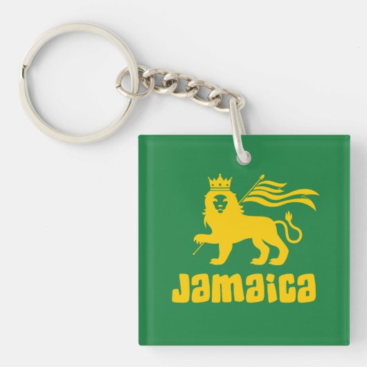 Jamaica Rasta Leeuw Sleutelhanger (Voorkant)