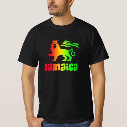 Jamaica Rasta Leeuw T-Shirt (Voorkant)