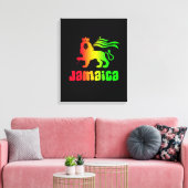 Jamaica Rasta Lion Canvas Afdruk (Insitu (Woonkamer))