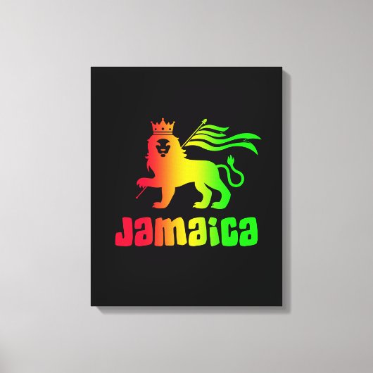Jamaica Rasta Lion Canvas Afdruk (Voorkant)