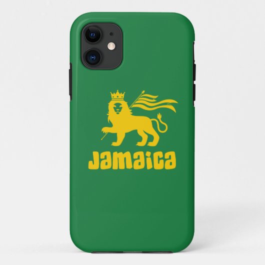 Jamaica Rasta Lion Hoesje-Mate iPhone Case (Achterkant)