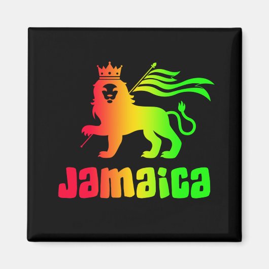 Jamaica Rasta Lion Magneet (Voorkant)
