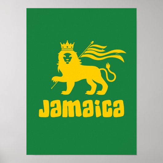 Jamaica Rasta Lion Poster (Voorkant)