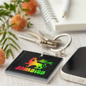 Jamaica Rasta Lion Sleutelhanger (Voorkant Rechts)