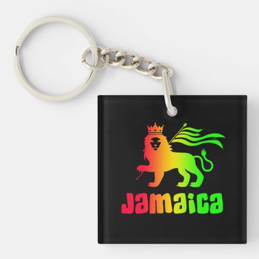 Jamaica Rasta Lion Sleutelhanger (Voorkant)