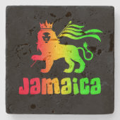 Jamaica Rasta Lion Stenen Onderzetter (Voorkant)