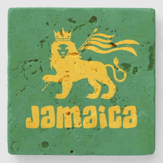 Jamaica Rasta Lion Stenen Onderzetter (Voorkant)