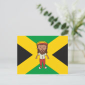 Jamaica Rasta Man Land Vlag Briefkaart Cadeauidee (Staand voorkant)
