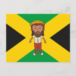 Jamaica Rasta Man Land Vlag Briefkaart Cadeauidee