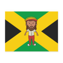 Jamaica Rasta Man Land Vlag Briefkaart Cadeauidee