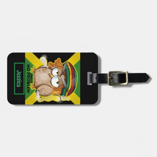 Jamaica Rasta Uil Bagagelabel (Voorkant horizontaal)