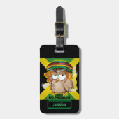 Jamaica Rasta Uil Bagagelabel (Voorkant verticaal)