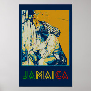 Jamaica, rastafari briefkaart cultuur poster