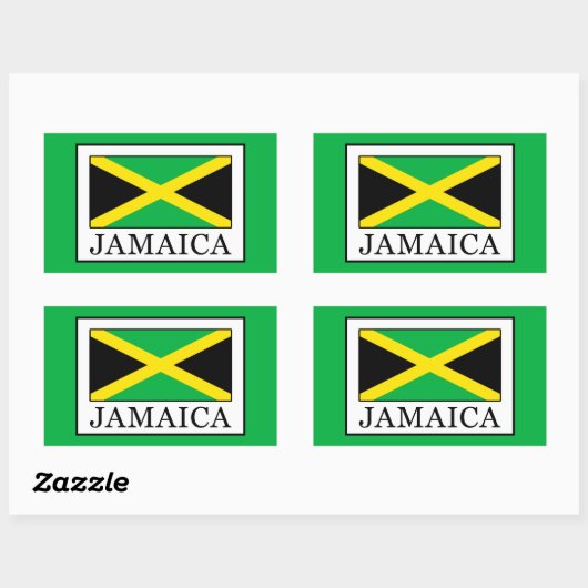 Jamaica Rechthoekige Sticker (Vel)
